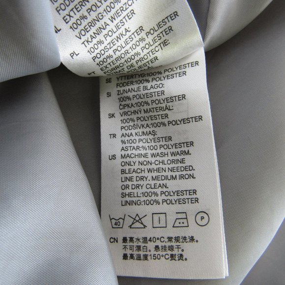 Women's Size 8 H&M Silver Gray Polyester Cocktail Party Sheath Dress Sleeveless - Picture 8 of 8